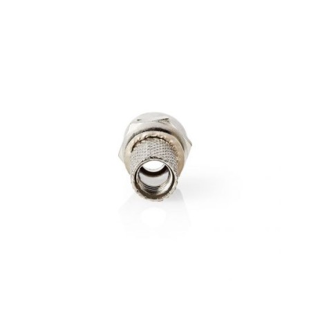 Connettore F Maschio Per Cavi Coassiali da 7,4mm | In lega di zinco | Argento | 25 pz.