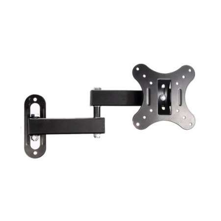 Supporto a muro per TV LED LCD 14-24'' inclinabile 3 snodi nero