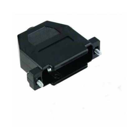 Cappuccio nero in plastica per connettore D-Sub a 25 pin