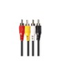 Cavo Video RCA 4x RCA maschio-maschio 2m nero