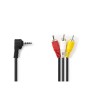 Cavo AV maschio da 3,5 mm - 3x RCA maschio 2m Nero