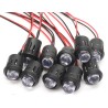 Indicatore LED 12V 10mm luce arancione confezione da 10 pezzi