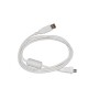 Cavo USB 2.0 Connettori A/B Maschio - Blocco ferrite - 1.30m Bianco