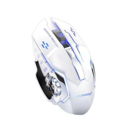 Mouse da gaming LED wireless con batteria ricaricabile incorporata bianco FV-W502