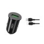 Caricabatterie da auto USB Lightning 1m 18W 5/9/12V 3/2/1.5A