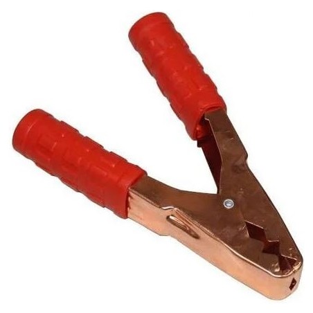 Morsetto a coccodrillo 200A 146mm per cavi rosso