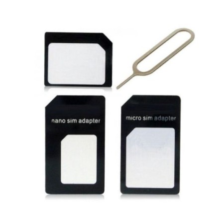 Adattatore Nano SIM/micro-SIM/SIM standard - Nero