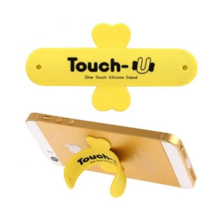 TOUCH-U - Supporto in silicone per smartphone - Giallo