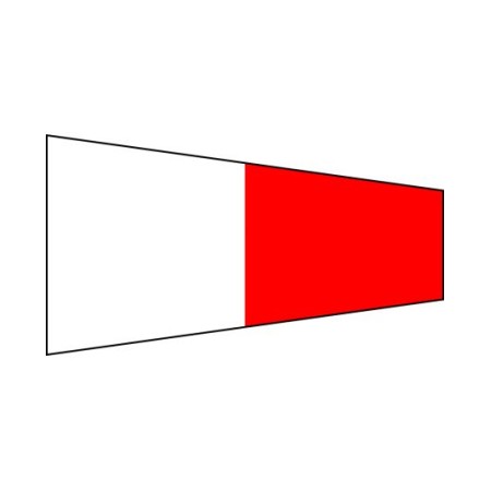 Bandiera Triangolare Segnalazione Nautica Interrogativa 340x100x30cm