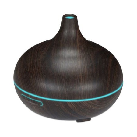 Diffusore di aromi ad ultrasuoni effetto legno scuro con telecomando 550ml