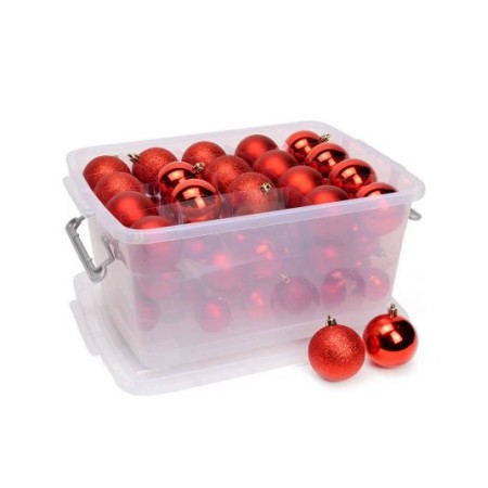 Palline natalizie assortite 4-5-6cm color rosso confezione da 70 Christmas Gifts
