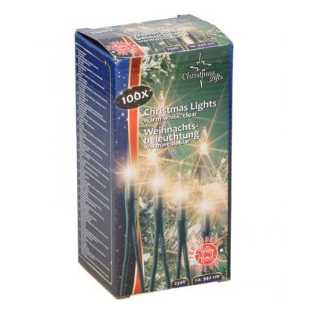 Catena natalizia 100 Luci 942cm 230V da interno bianco caldo Christmas Gifts