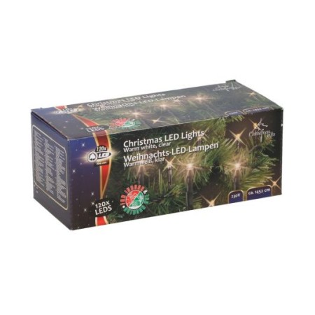 Catena natalizia 120 Luci 1452cm 230V da interno ed esterno bianco caldo Christmas Gifts