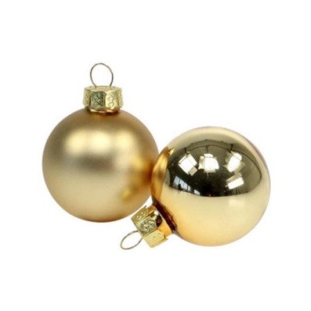Palline natalizie 3cm lucide/opache color oro confezione da 15 Christmas Gifts
