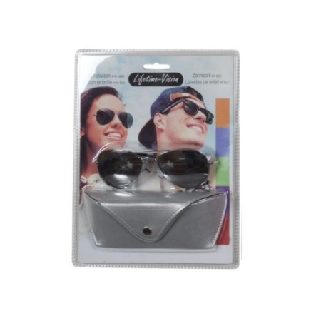 Occhiali da sole con custodia Lifetime Vision - grigio argento
