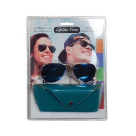 Occhiali da sole con custodia Lifetime Vision - blu petrolio