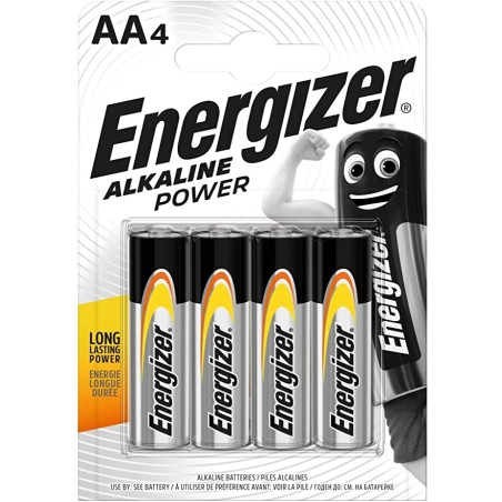 Batteria alcalina tipo AA LR6 1.5V blister da 4 Energizer