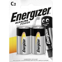 Batteria alcalina tipo C LR14 1,5V blister da 2 Energizer