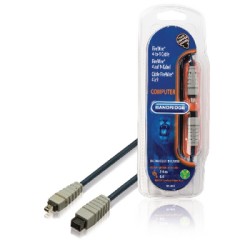 FireWire 400 4 Pin Maschio - Firewire 9 Pin Maschio - 2.00 m Blu