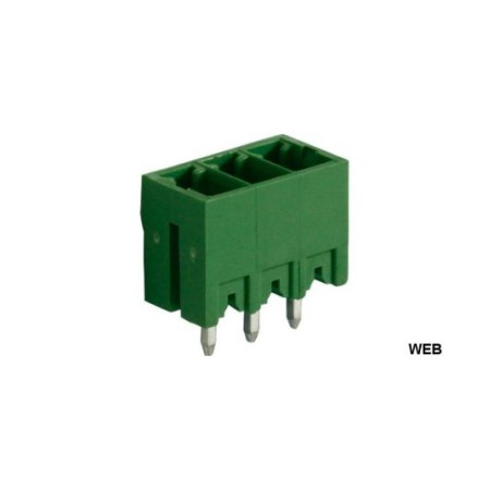 Connettore maschio, 3 Poli, 3.81mm Passo, 8A, 1.31mm², Dritto