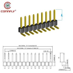 Connettore strip 40 pin passo 2,54 mm - confezione 4 pezzi