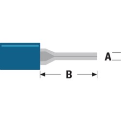 Connettore Fast On 1.9mm Maschio Blu