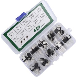 Transistor regolatore di tensione a 3 pin kit da 50 pezzi vari modelli LM317T/L7824