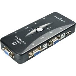 Switch KVM 4 porte USB 2.0 connettori USB/VGA