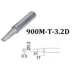 Punta di ricambio per stilo saldante 900M-T-3.2D, 3.2mm HAKKO