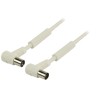 Cavo Coassiale 100 dB ad Angolo Coassiale Maschio - Femmina Coax (IEC) 20m Bianco