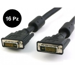 16 Pezzi - Cavo DVI digitale Dual Link (DVI-D) con ferrite 15 mt.