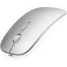 Mouse wireless grigio con batteria ricaricabile incorporata