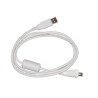 Cavo USB 2.0 Connettori A/B Maschio - Blocco ferrite - 1.30m Bianco