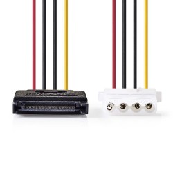 Cavo di alimentazione interno SATA a 15 pin maschio-Molex femmina 0,15m Differenti