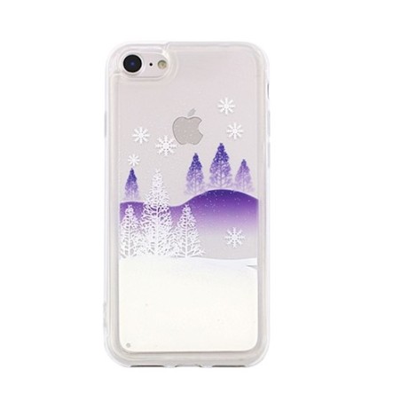 Cover per Huawei P Smart in silicone con liquido glitterato effetto neve 2