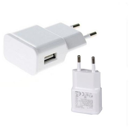 Caricabatterie 2A 15W Ricarica Veloce Spina USB Bianco