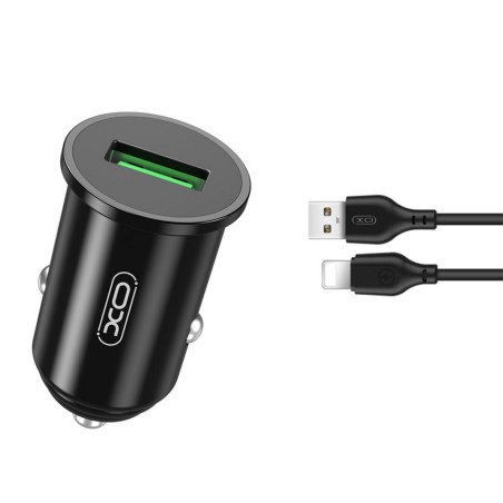 Caricabatterie da auto USB Lightning 1m 18W 5/9/12V 3/2/1.5A