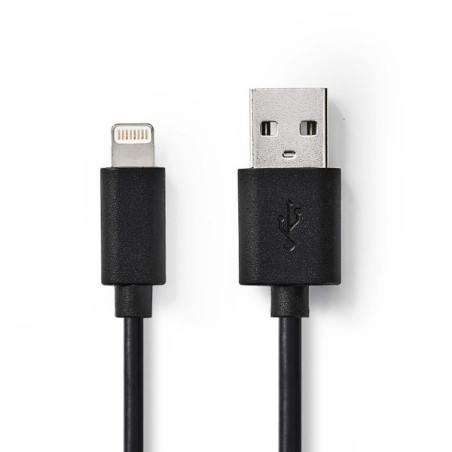 Cavo per ricarica e sincronizzazione USB Lightning 25cm nero