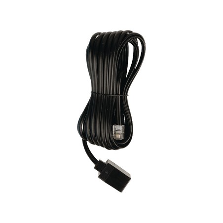 Estensione Cavo Telecom RS232. RJ11 per Attacco Temperatura - Antenna GSM Piatto 5.00 m Nero