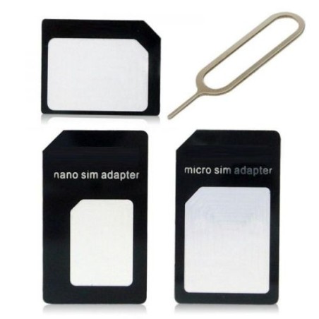 Adattatore Nano SIM/micro-SIM/SIM standard - Nero