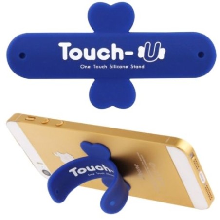 TOUCH-U - Supporto in silicone per smartphone - Blu