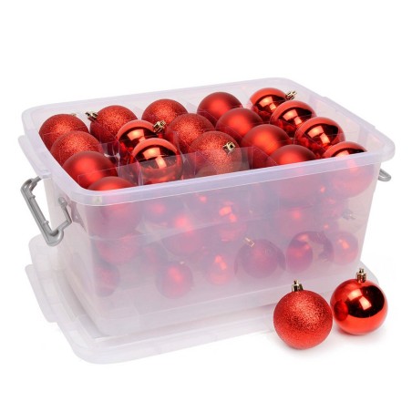 Palline natalizie assortite 4-5-6cm color rosso confezione da 70 Christmas Gifts