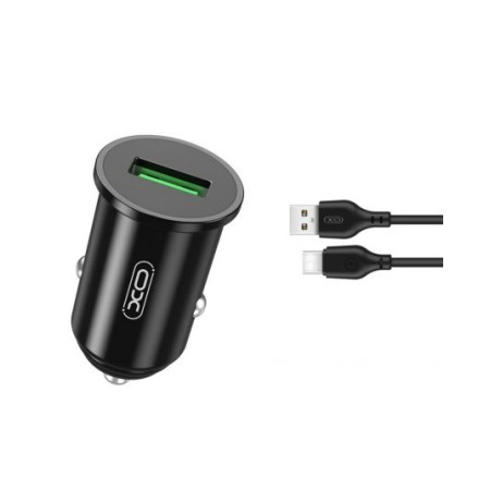 Caricabatterie da auto USB type C 1m 18W 5/9/12V 3/2/1.5A