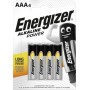 Batteria alcalina tipo AAA LR03 1.5V blister da 4 Energizer