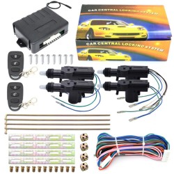 Kit universale chiusura centralizzata per auto con telecomandi - 4 porte