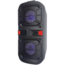 Cassa acustica 2x 4" 20W Batteria Effetti LED Bluetooth/SD/USB/Radio LiGE-A48