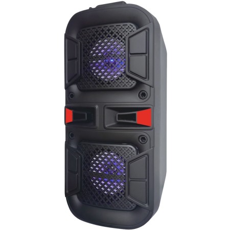 Cassa acustica 2x 4" 20W Batteria Effetti LED Bluetooth/SD/USB/Radio LiGE-A48