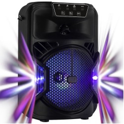 Cassa acustica portatile 8" 20W Luce LED Bluetooth/Radio/USB