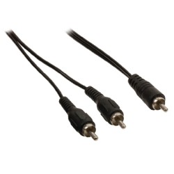 Cavo Audio RCA Maschio - 2x RCA Maschio 5.00 m Nero