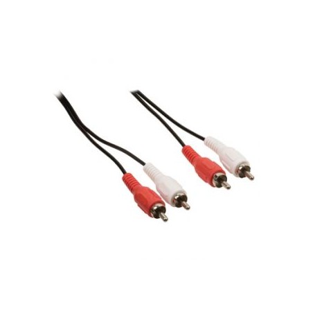 Cavo audio stereo 2x RCA maschio - 2x RCA maschio - 3 metri - Nero